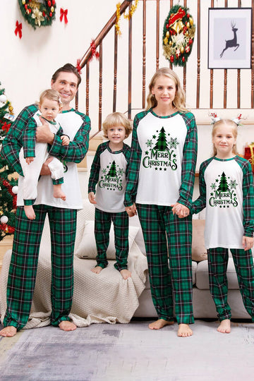 Plaid Matching Family Christmas Pajamas Sets